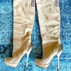 Over the knee platform boot